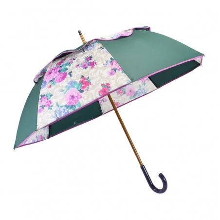 Parapluie Passvent série limitée vert et fleuri rétro