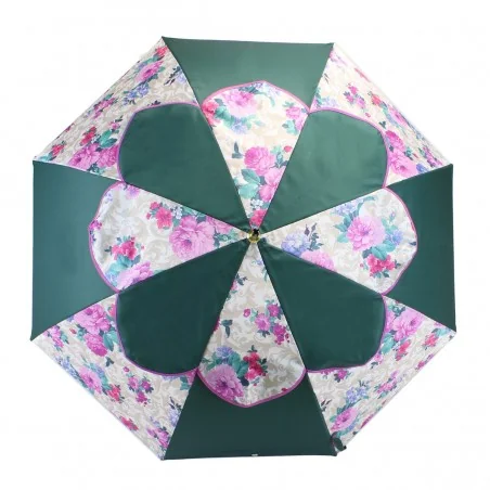 Parapluie Passvent série limitée vert et fleuri rétro