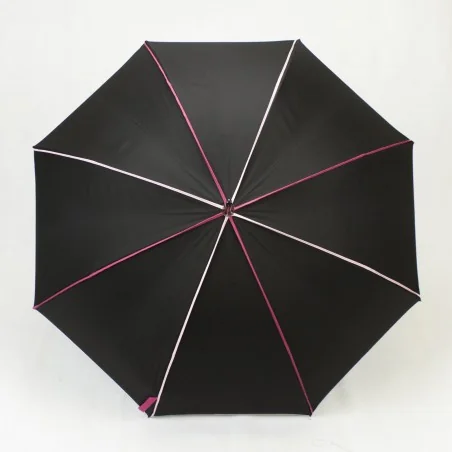Parapluie Élégant noir et rose long