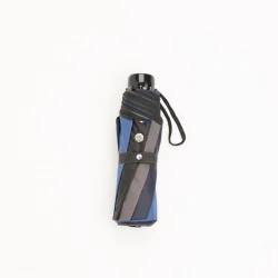 Mini-Regenschirm blau, zusammengeklappt
