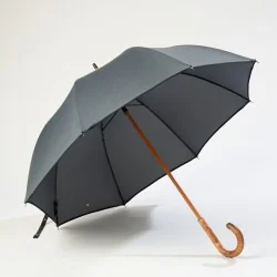 Stockschirm Grau, von vorne geöffnet