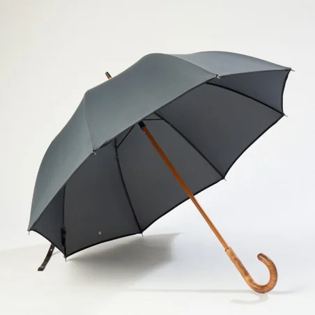Stockschirm Grau, von vorne geöffnet