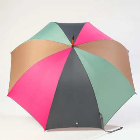 Mehrfarbiger Stockschirm, geöffnet