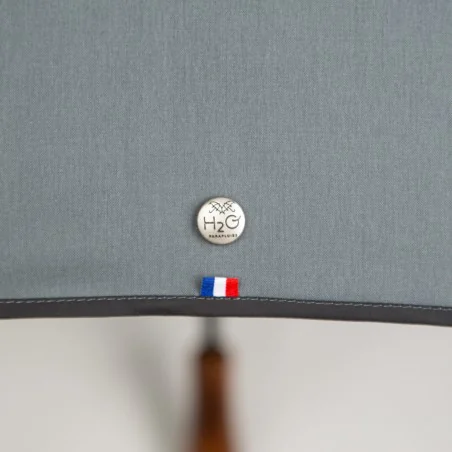 Stockschirm Grau mit schwarzer Einfassung, Detail