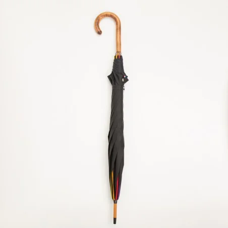 Stockschirm, schwarz, mehrfarbig, geschlossen