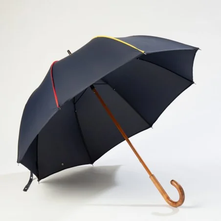Stockschirm Marineblau mit deutscher Borte, vorne offen