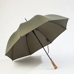 Automatik-Stockschirm Khaki, vorne zu öffnen