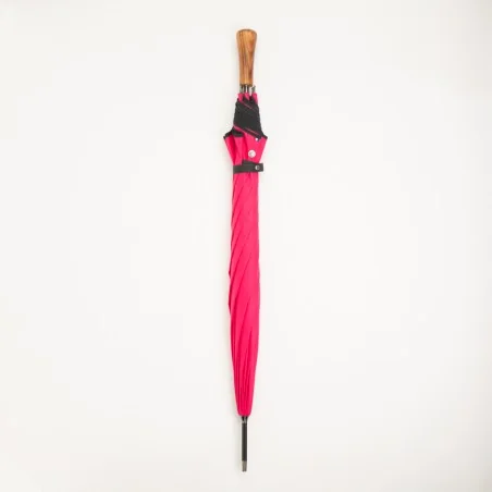 Pink automatic umbrella, closed