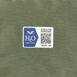 Taschenschirm in Khaki mit Punkten und Anti-Verlust-System