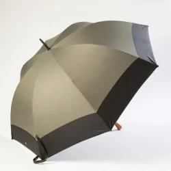 Khaki golf umbrella, side opening