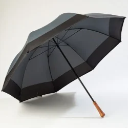 Grauer Golfschirm, vorne offen