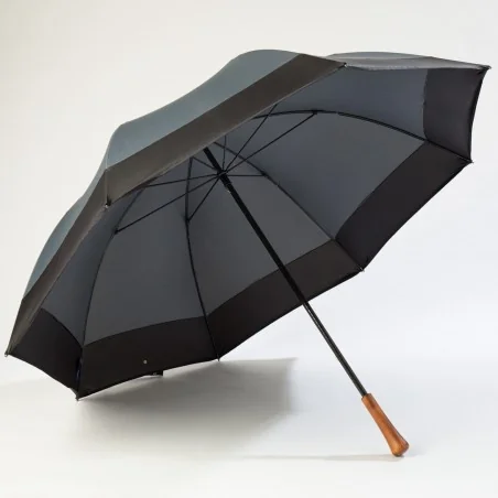 Grauer Golfschirm, vorne offen