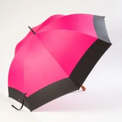 Rosa Golfschirm, seitlich zu öffnen