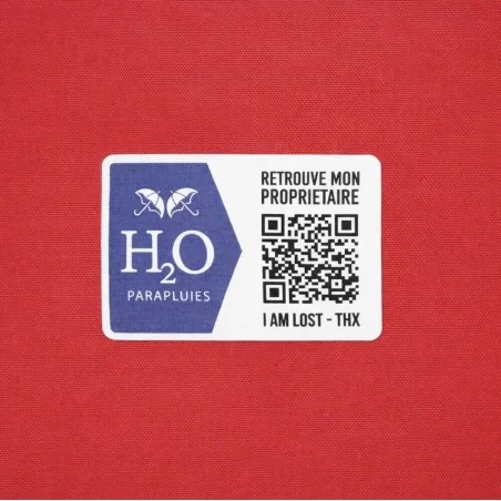 Mini parapluie rouge avec système anti-perte