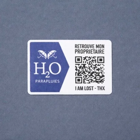 multicoloured mini umbrella with wave pattern and anti-loss system