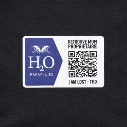 Mini-Regenschirm schwarz mit Anti-Verlust-System