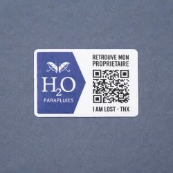 Grauer taschenschirm mit Anti-Verlust-System