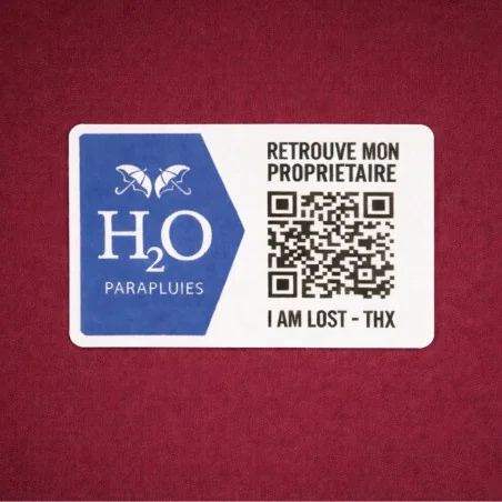 Burgundy anti-tilt umbrella with anti-loss system