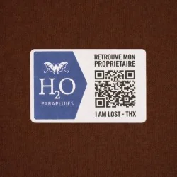 Regenschirm mit Stiel in Schokoladenbraun und Rosa, mit Anti-Verlust-System