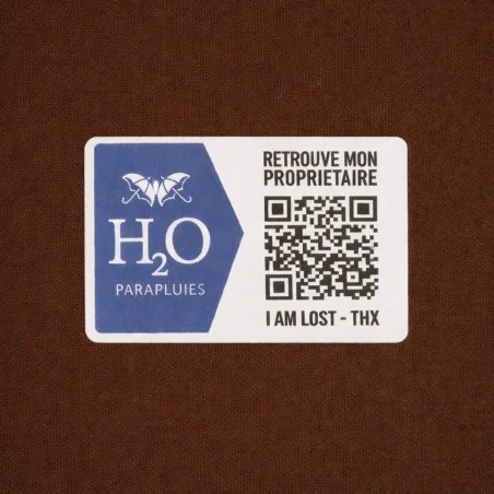 Regenschirm mit Stiel in Schokoladenbraun und Rosa, mit Anti-Verlust-System