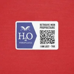 Red automatic umbrella with anti-loss system