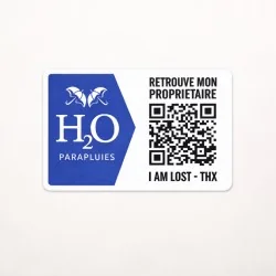 Schirm Stock Schottisch blau und beige, mit Anti-Verlust-System