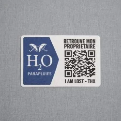 Rutschfester Regenschirm in Rosa und Grau mit Anti-Verlust-System