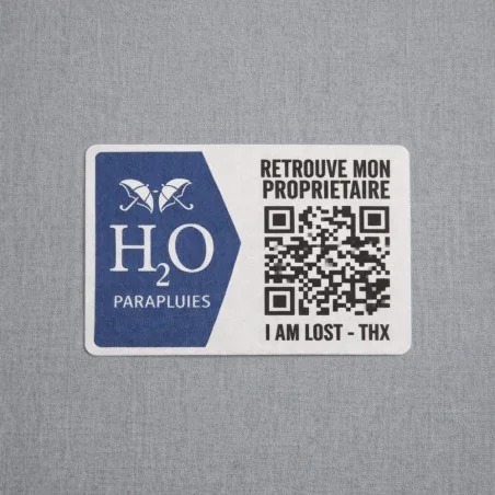 Rutschfester Regenschirm in Rosa und Grau mit Anti-Verlust-System