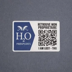 Grau-blauer Stockschirm mit Anti-Verlust-System