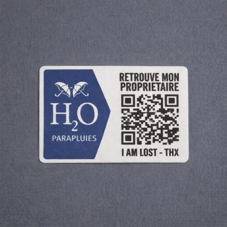 Grau-blauer Stockschirm mit Anti-Verlust-System