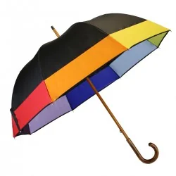 Grand parapluie multicolore, ouvert de face