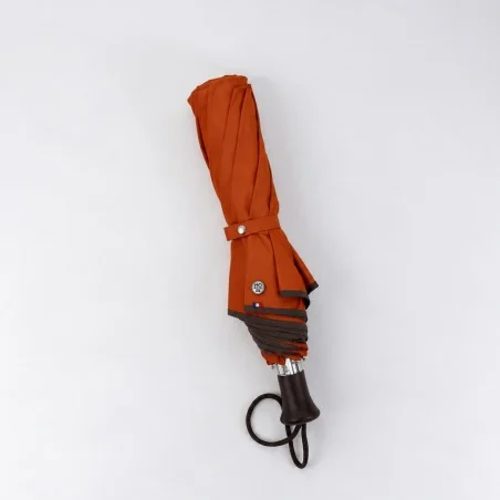 parapluie pliant terracotta fermé