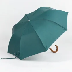 Parapluie pliant vert Deauville ouvert de coté