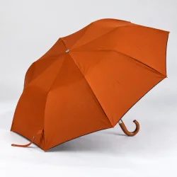 parapluie pliant terracotta ouvert de coté