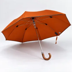 parapluie pliant terracotta ouvert de face